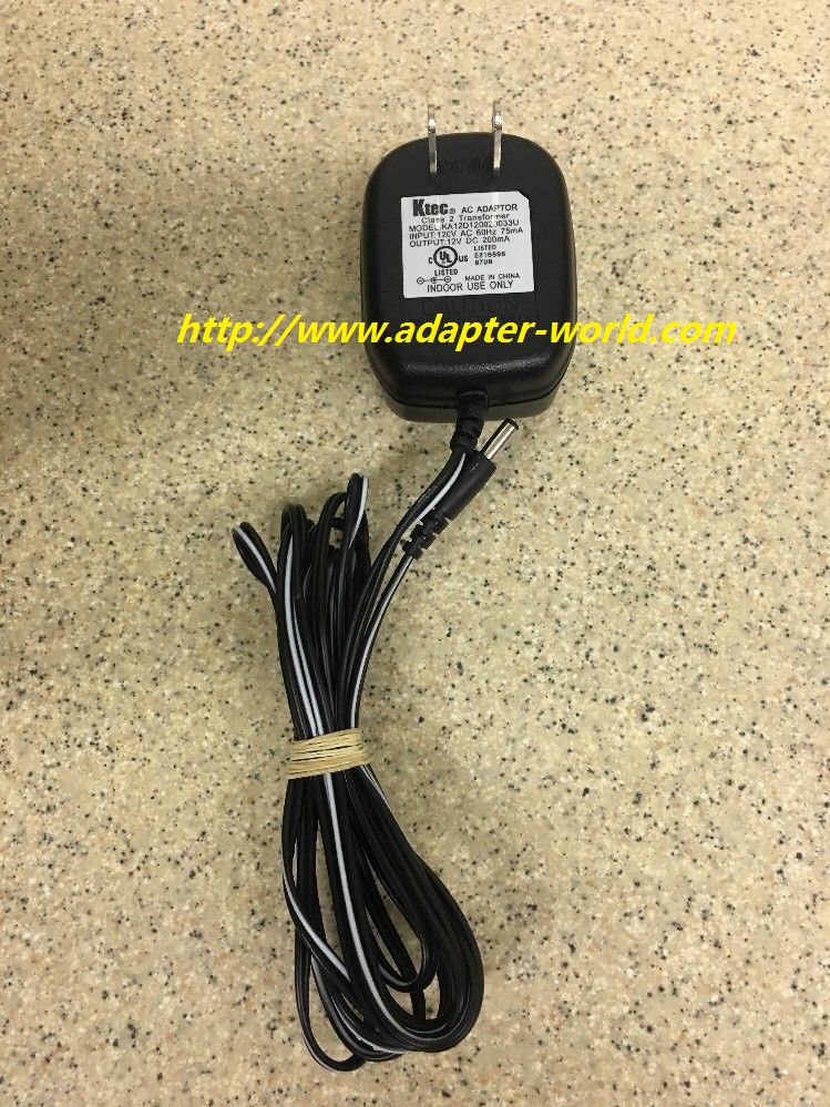 *100% Brand NEW* Ktec KA12D120020033U Works Tested Quick 12V Ac Adapter Free shipping!